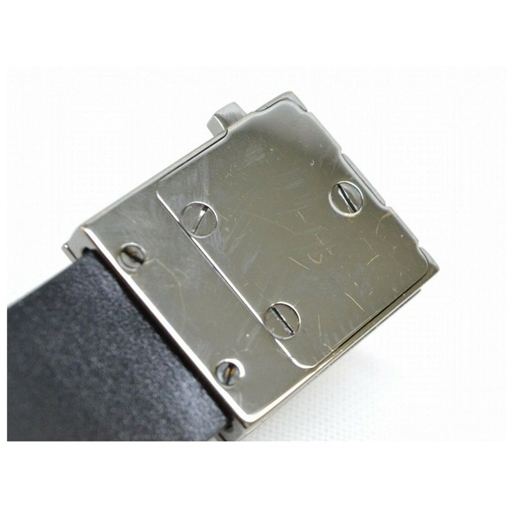GUCCI Stainless Steel Leather Non- Adjustable Belt with Box & Dust Bag - Picture 5 of 7